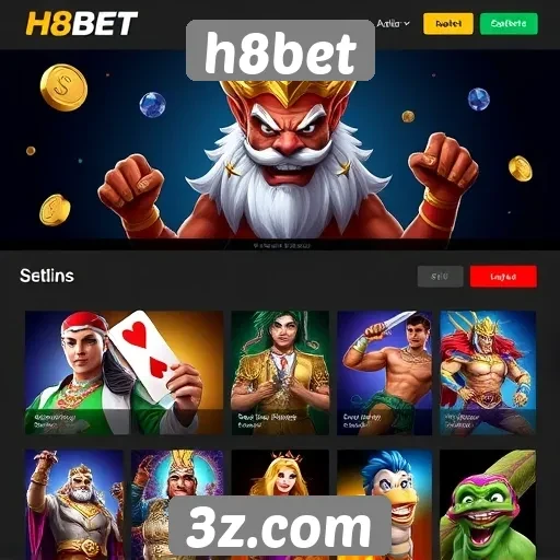 Variedade de jogos disponíveis na plataforma h8bet